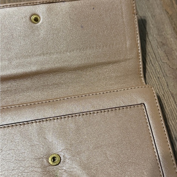 Coach Ashley Metallic Gold Leather Wallet - Picture 4 of 7